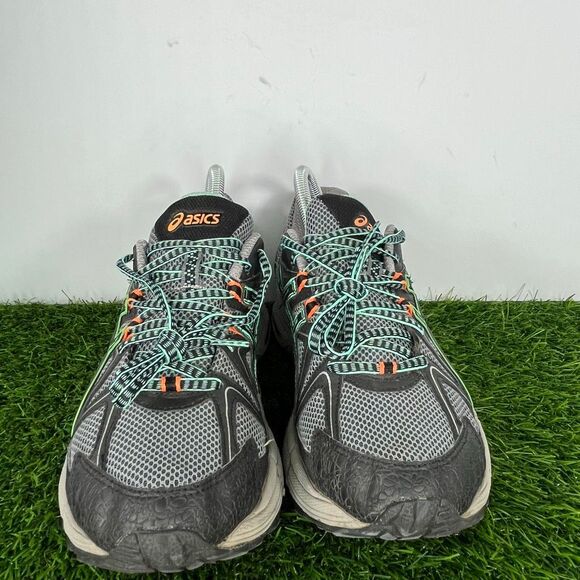 ASICS GEL-Kahana 8 T6L5N Women's Black/Ice Green/Hot Orange Trail Running Sz 9 - Picture 4 of 8